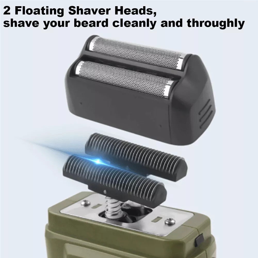 Men's Rechargeable Waterproof Electric Shaver Trimmer with LED Display