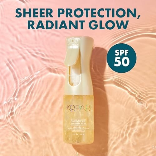 SPF 50 Body Mist with Shimmering Oil Hydrating Sunscreen Spray