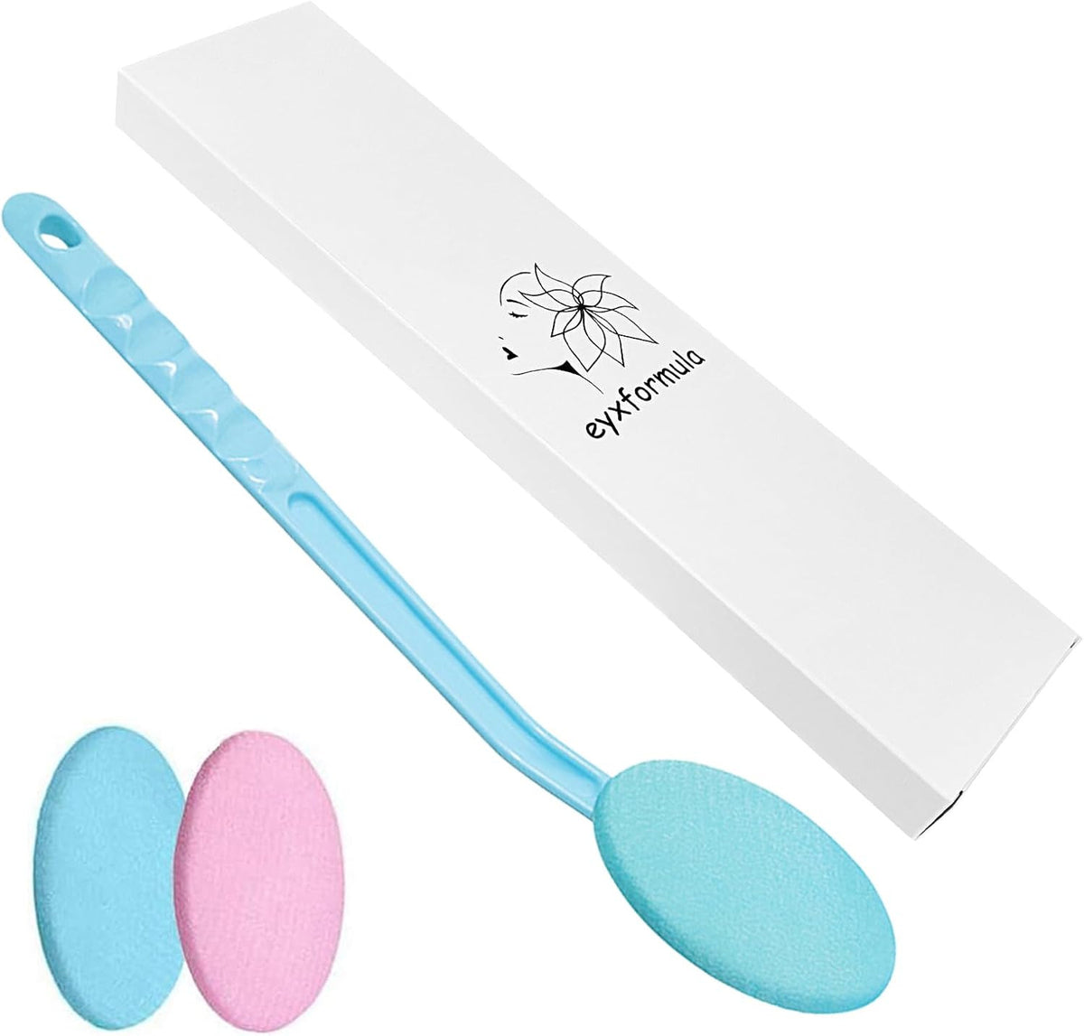 Long Handle Lotion Applicator for Back & Body with 3 Pads - Easy Self-Tanning & Sunscreen Tool