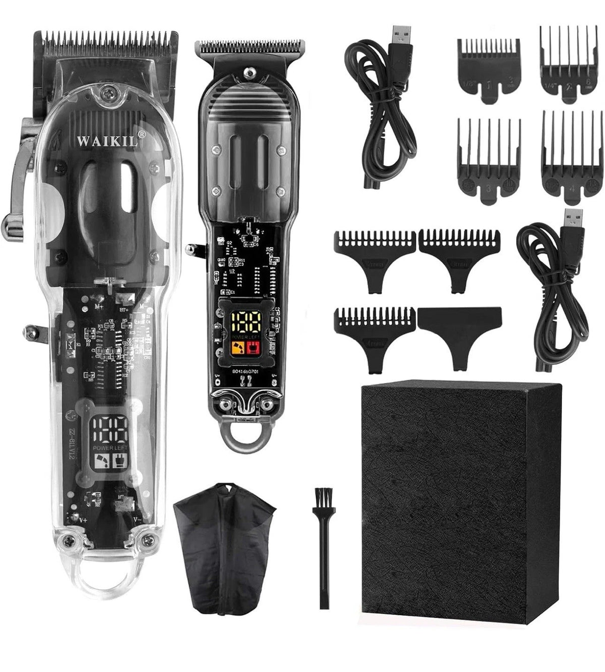 Men's Electric Hair Clippers Grooming Kit with Trimmer, USB Charging