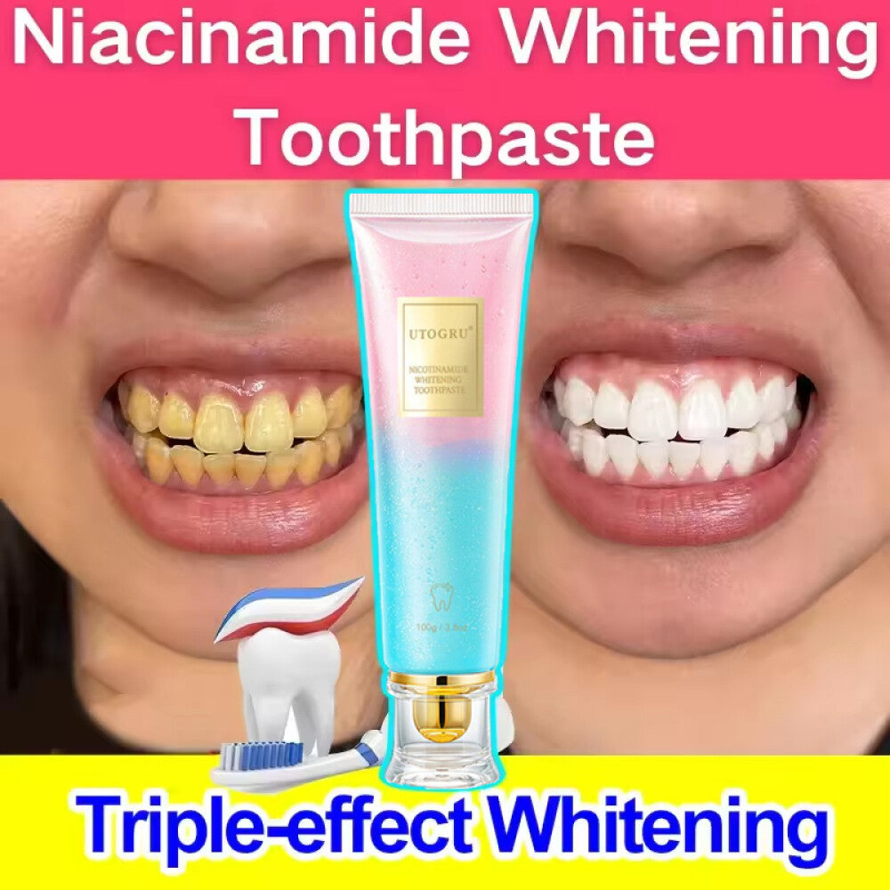 Niacinamide Whitening Toothpaste - Natural Enamel Safe Toothpaste for Bright Smile