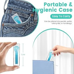 Dental Floss Threader Set for Bridges & Braces - 400 Count with Travel Cases