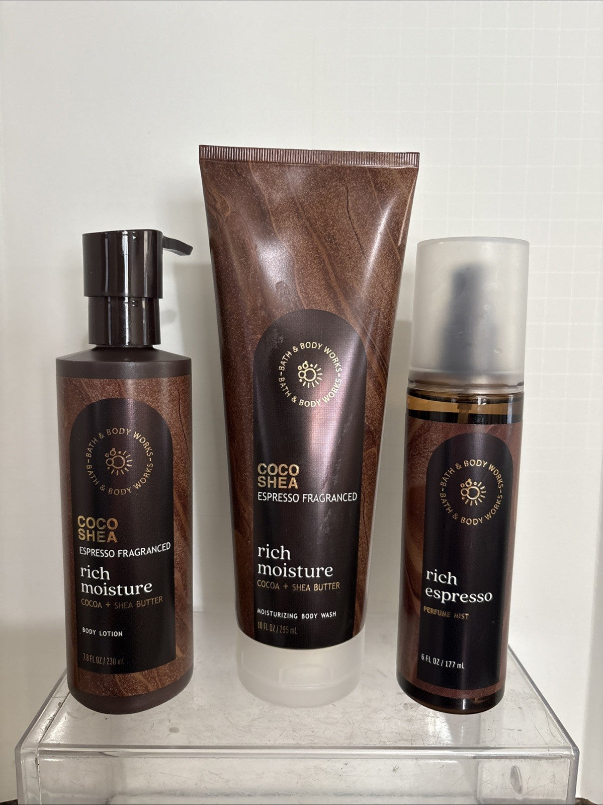 Rich Espresso Body Wash Lotion & Perfume Mist Set - Bath & Body