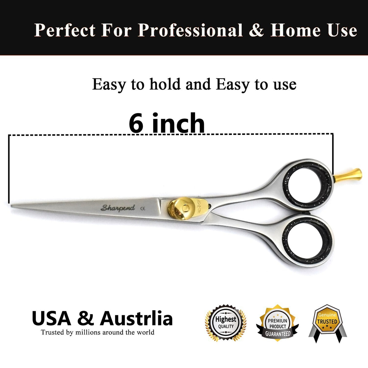 Professional Hairdressing Scissors & Thinning Shears - 5.5 to 7 Inches