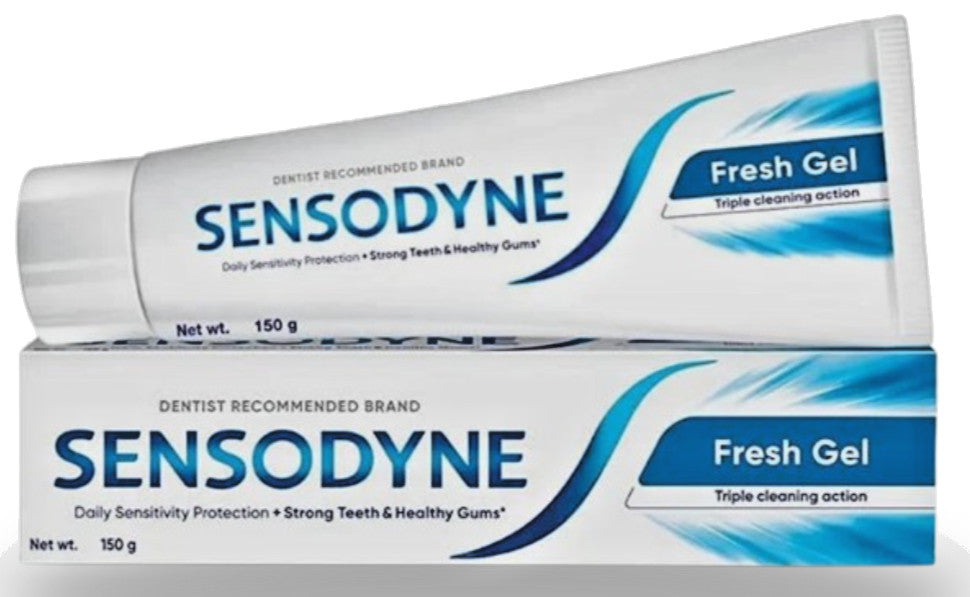 Sensodyne Sensitive Toothpaste 150g Twin Pack - Gentle Relief & Fresh Mint Gel