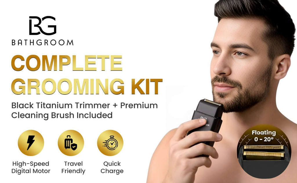 Cordless Electric Hair Clipper & Trimmer with Foil Shaver - Gold & Black