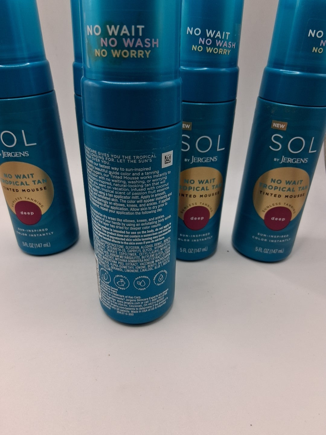 Sol by Jergens Deep Sol Tinted Mousse - 5 Fl Oz, Pack of 5