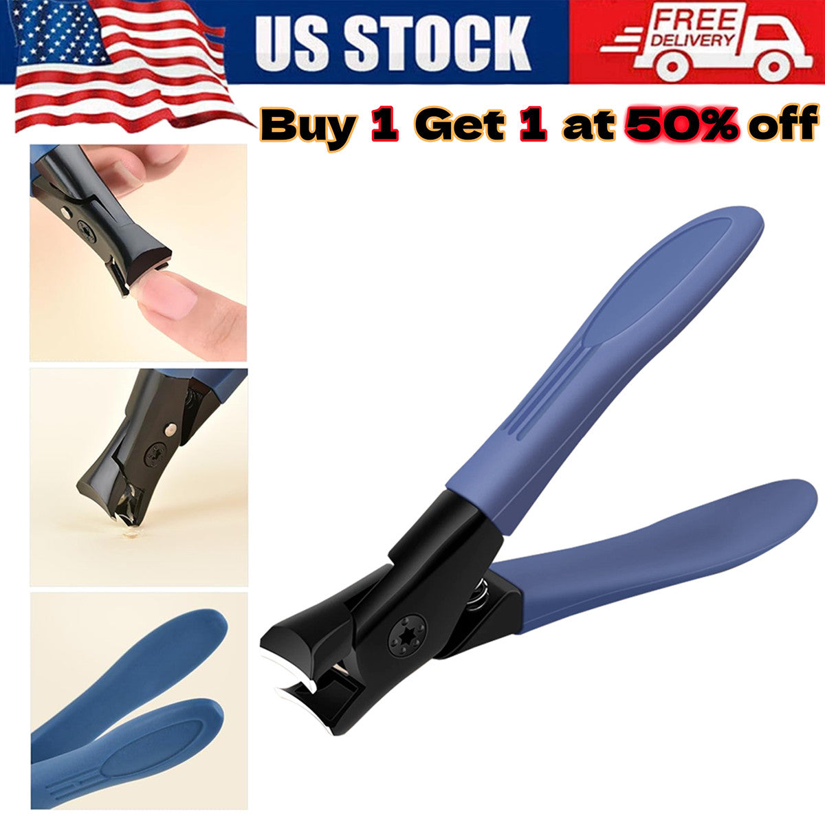 Extra Large Heavy Duty Stainless Toe Nail Clippers for Thick Nails