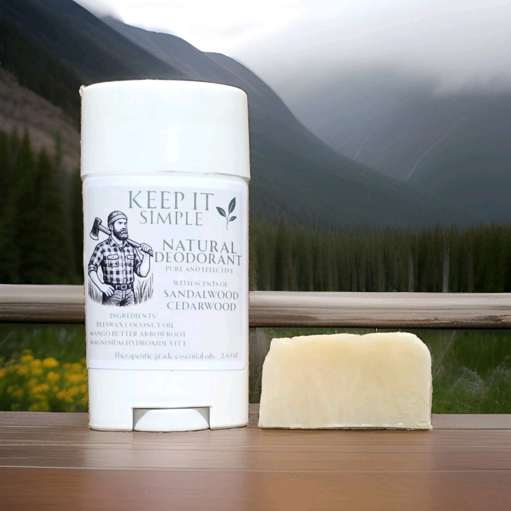 Natural Deodorant Stick - Aluminum & Baking Soda Free Odor Control for Men