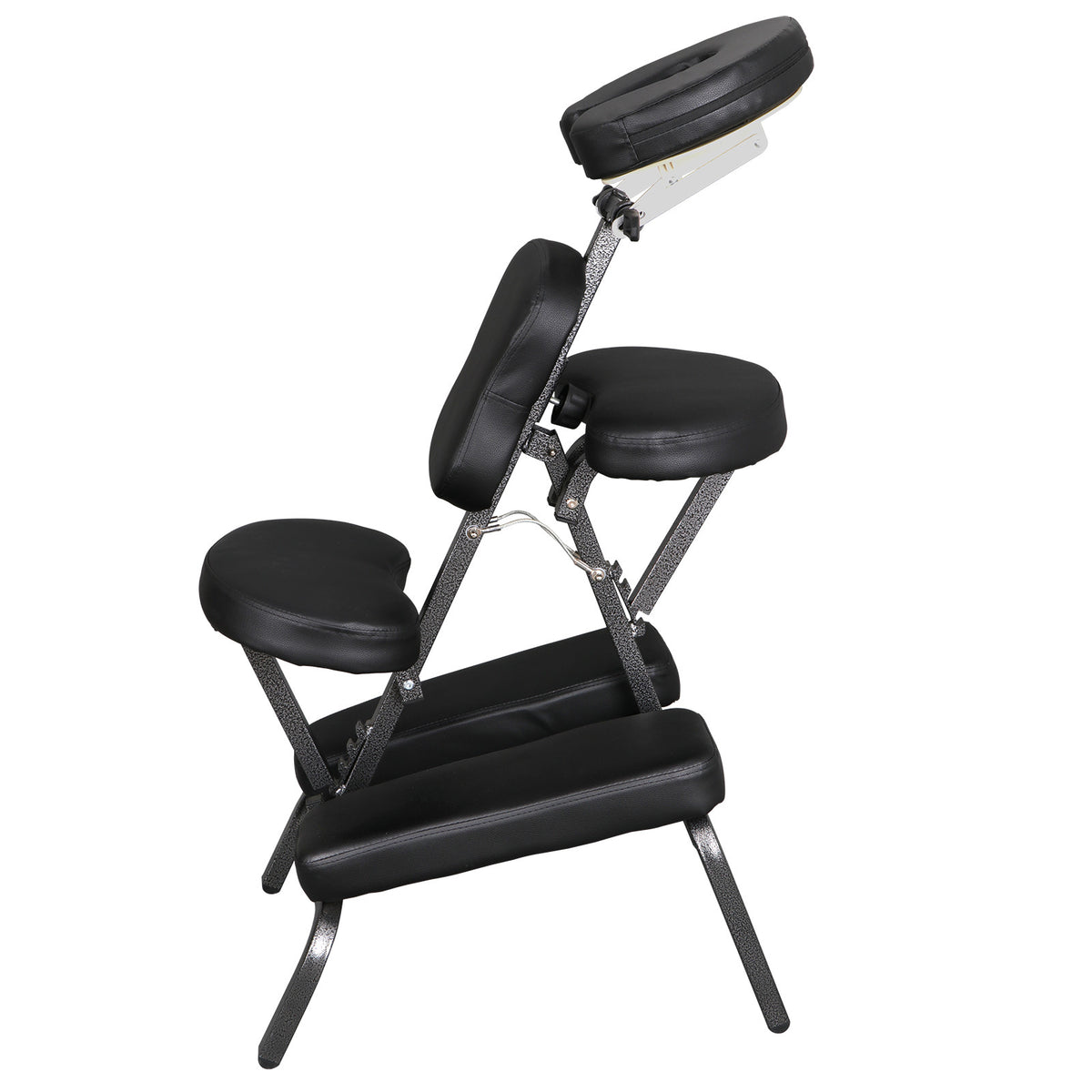 Portable Folding Massage Chair with PU Leather Padding Black