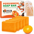 Natural Persimmon Soap Bar for Body Odor Control - Pack of 5