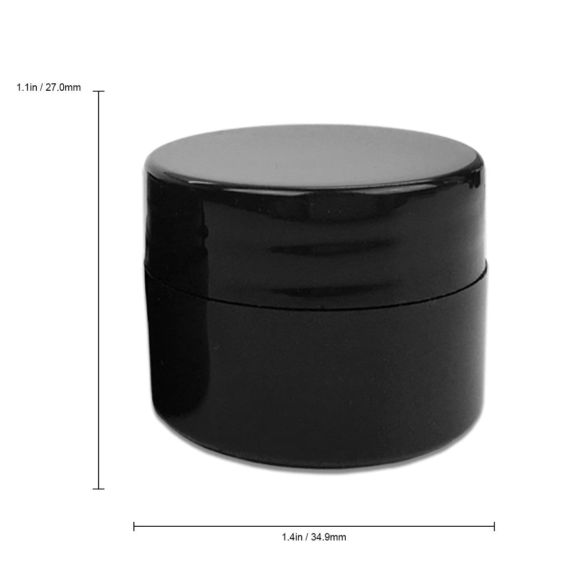 300 Pcs 7G/7ML Cosmetic Sample Jars with Lids - BPA Free Black Containers