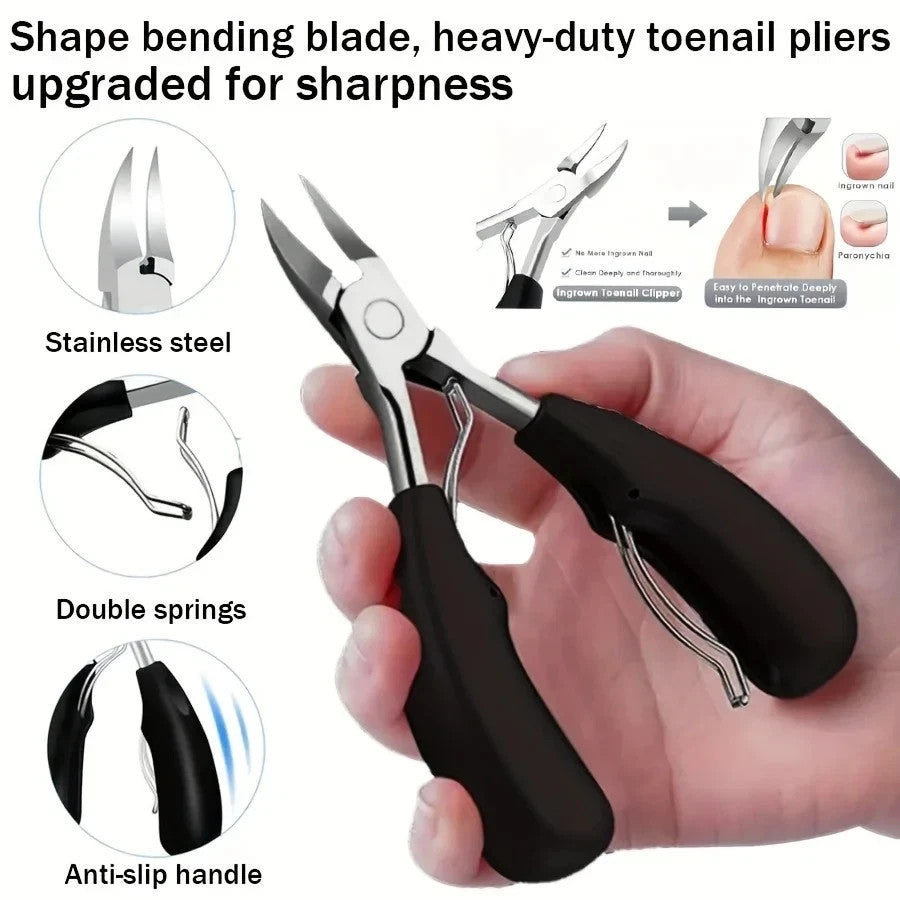 Heavy Duty Toenail Clippers Set for Seniors Thick Toenails Large Nail Care Tools