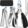 Heavy Duty Toenail Clippers for Thick Nails - Large Toe Nail Cutter with Ingrown Relief