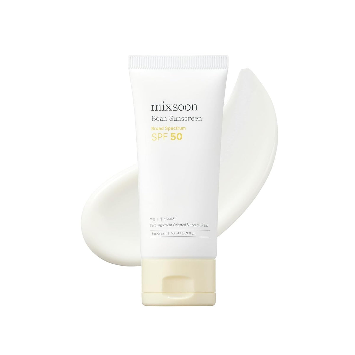 mixsoon SPF 50 Broad Spectrum Sun Cream - Lightweight Korean Sunscreen 50ml