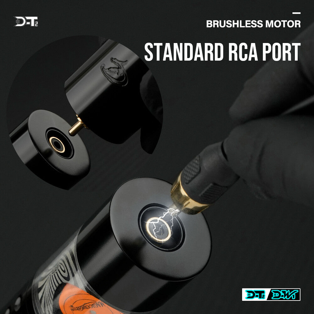 Rotary Wireless Tattoo Pen Machine Brushless Motor with Ring Switch