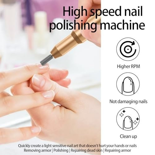 Rechargeable Electric Nail Drill File Kit for Professional Manicure & Pedicure