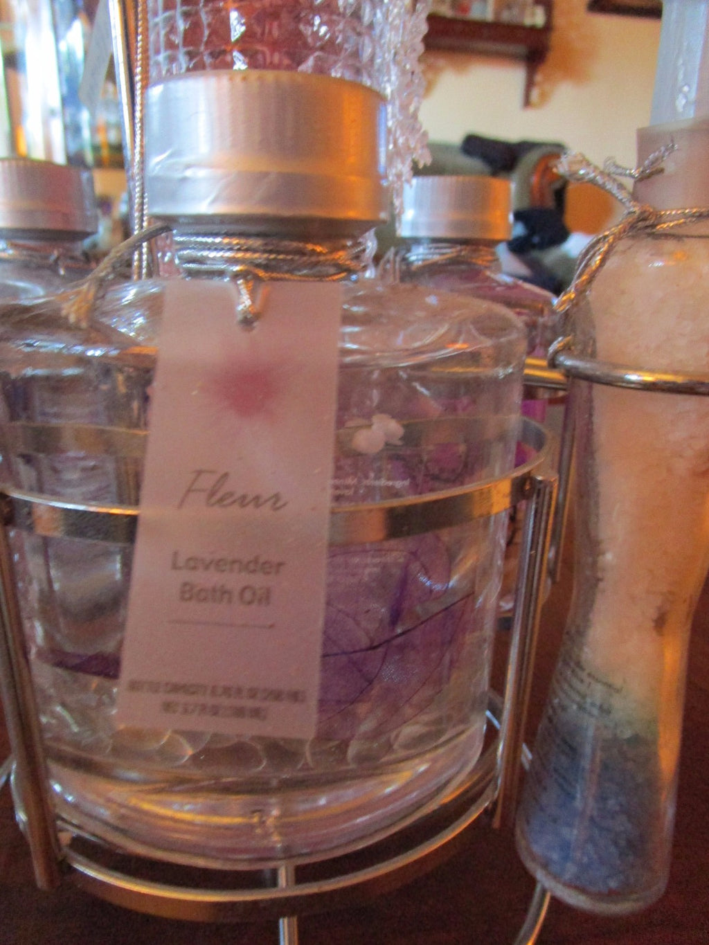 Luxury Bath Salts & Body Oil Gift Set - Fleur Spa Collection, Large