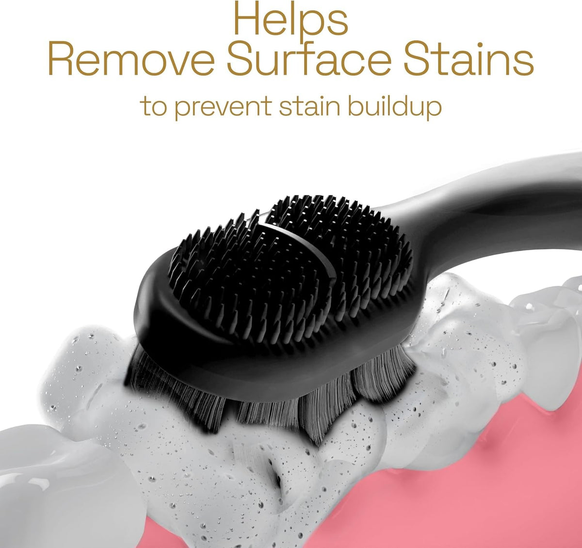 Charcoal Toothbrush Pack - Soft Bristles, Deep Gumline Cleaning, Black, 2 Pack
