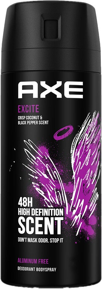 Men's Body Spray Deodorant - AXE Excite Fragrance, 150ml, Pack of 3