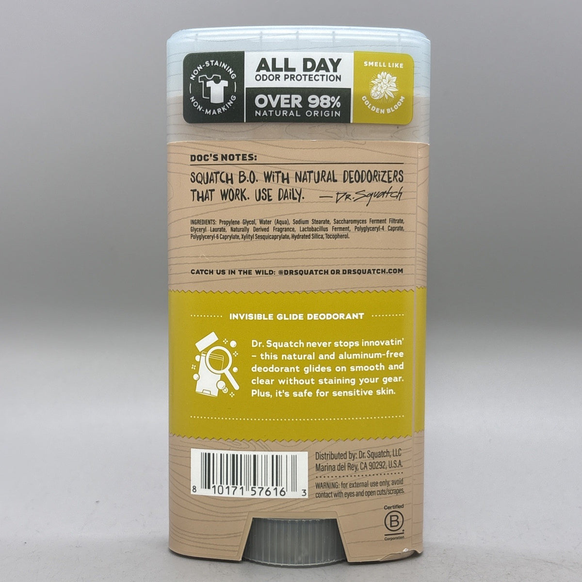 Men's Natural Deodorant Mountain Meadow 2.65 oz - Aluminum-Free & Organic