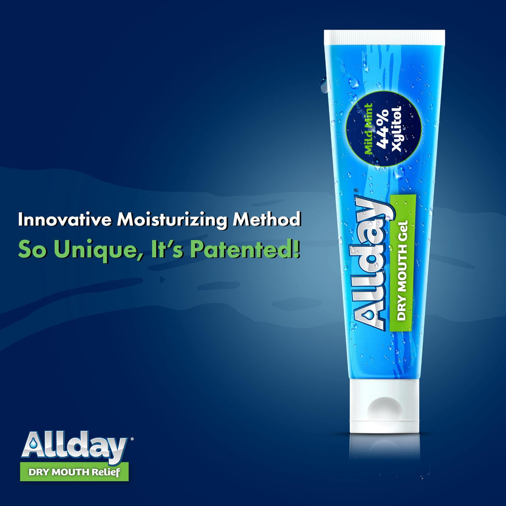 Dry Mouth Relief Gel with 44% Xylitol - Maximum Strength, Fast Acting, Non-Acidic, 2 Tubes