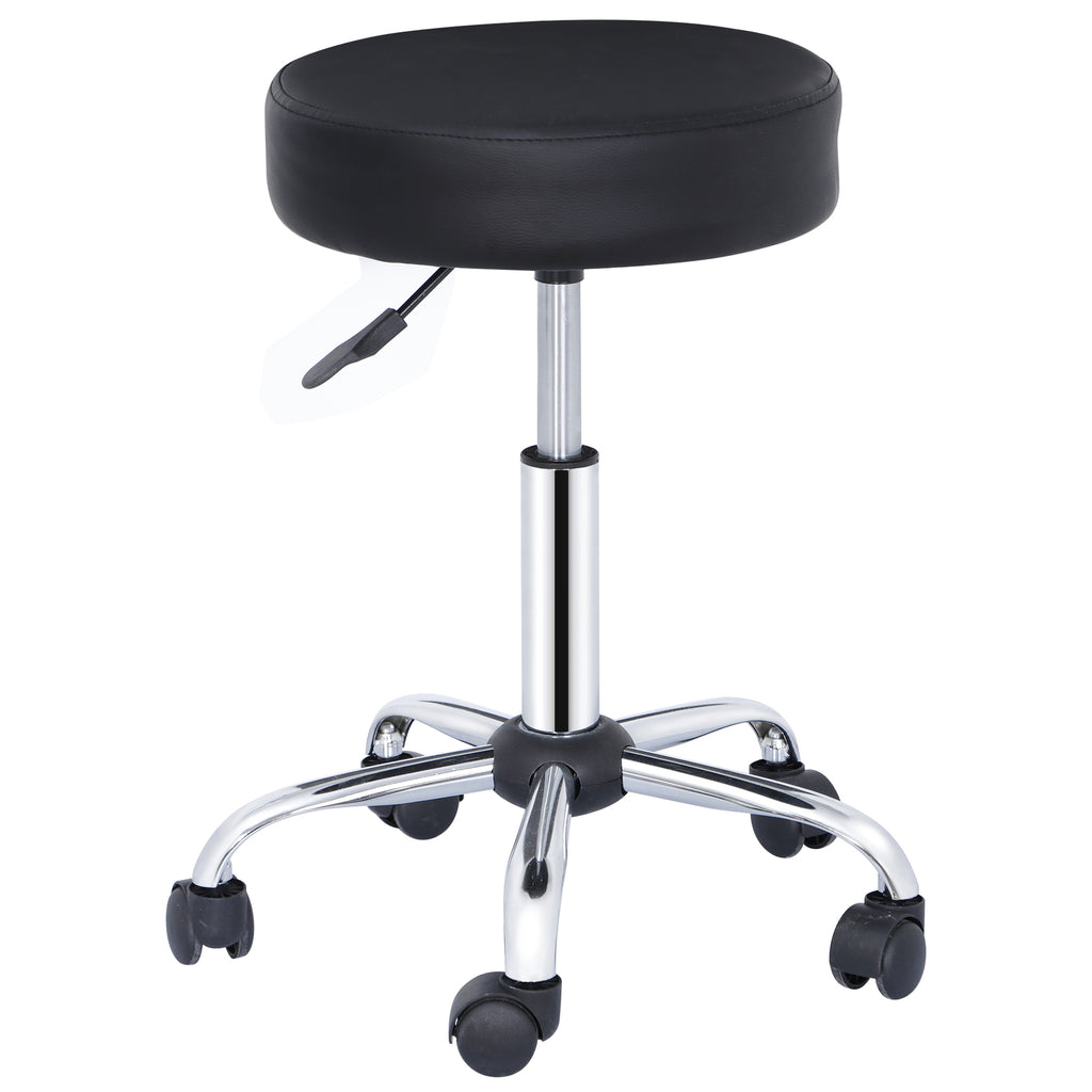 Adjustable Hydraulic Salon Rolling Stool with Swivel Wheels for Hair & Beauty