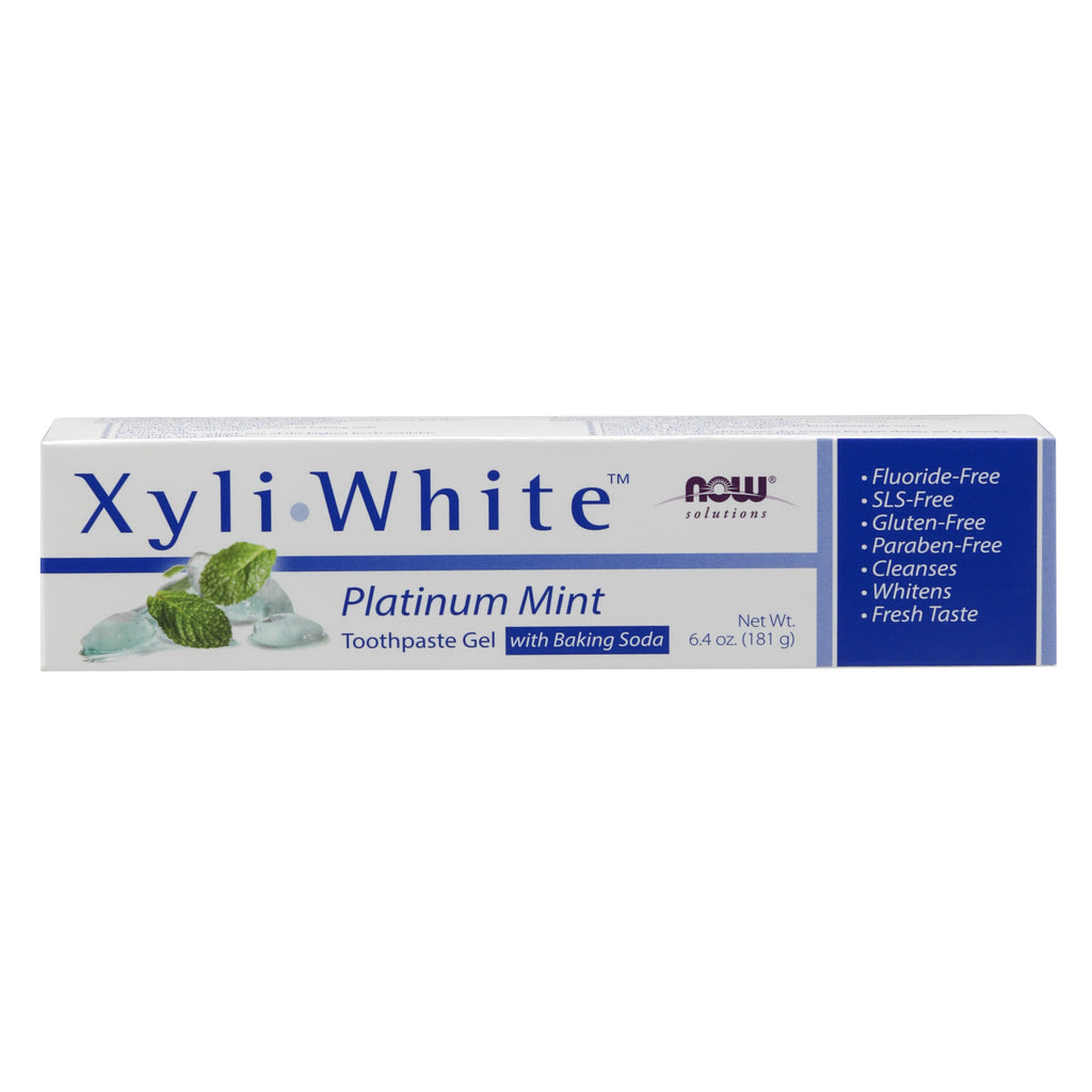 Natural Whitening Toothpaste Gel with Baking Soda & Xylitol - Mint Flavor, 6.4 oz, Pack of 2