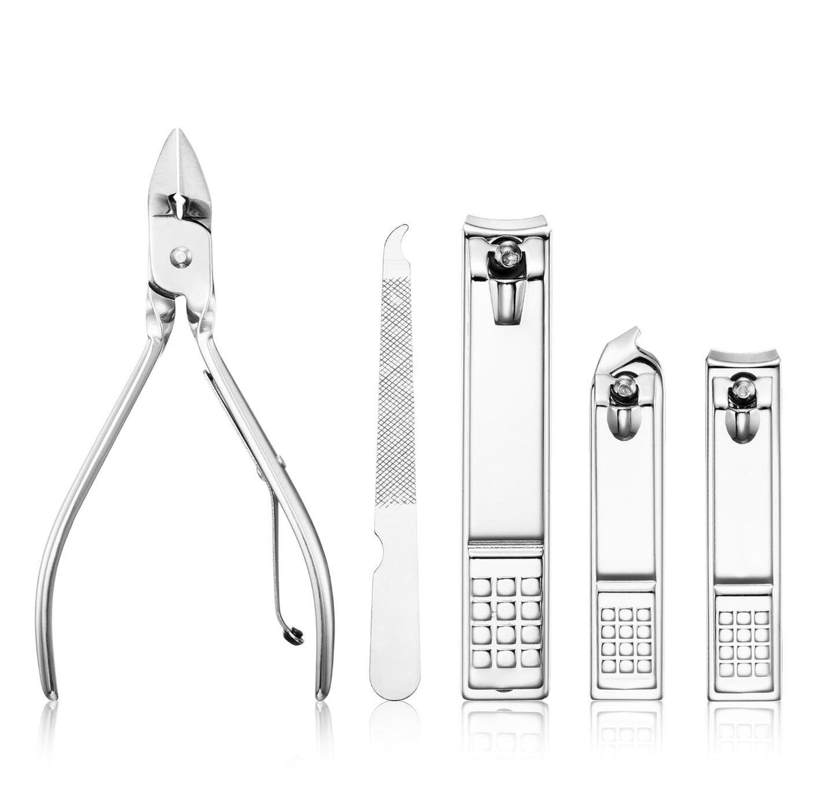 12-Piece Professional Manicure Pedicure Set with Stainless Steel Tools for Nails & Grooming