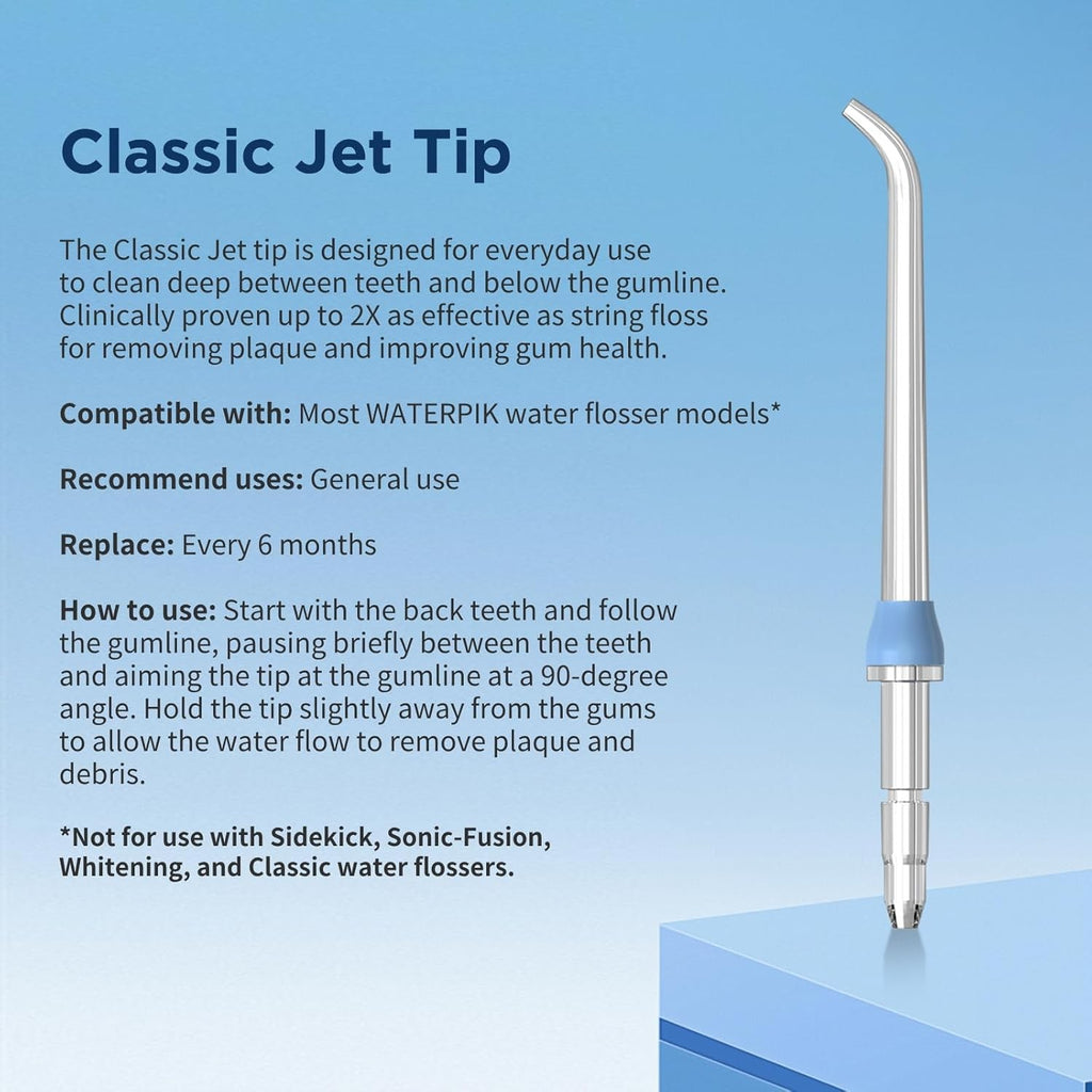 Water Flosser Replacement Tips - 6 Color-Coded Classic Jet Nozzles