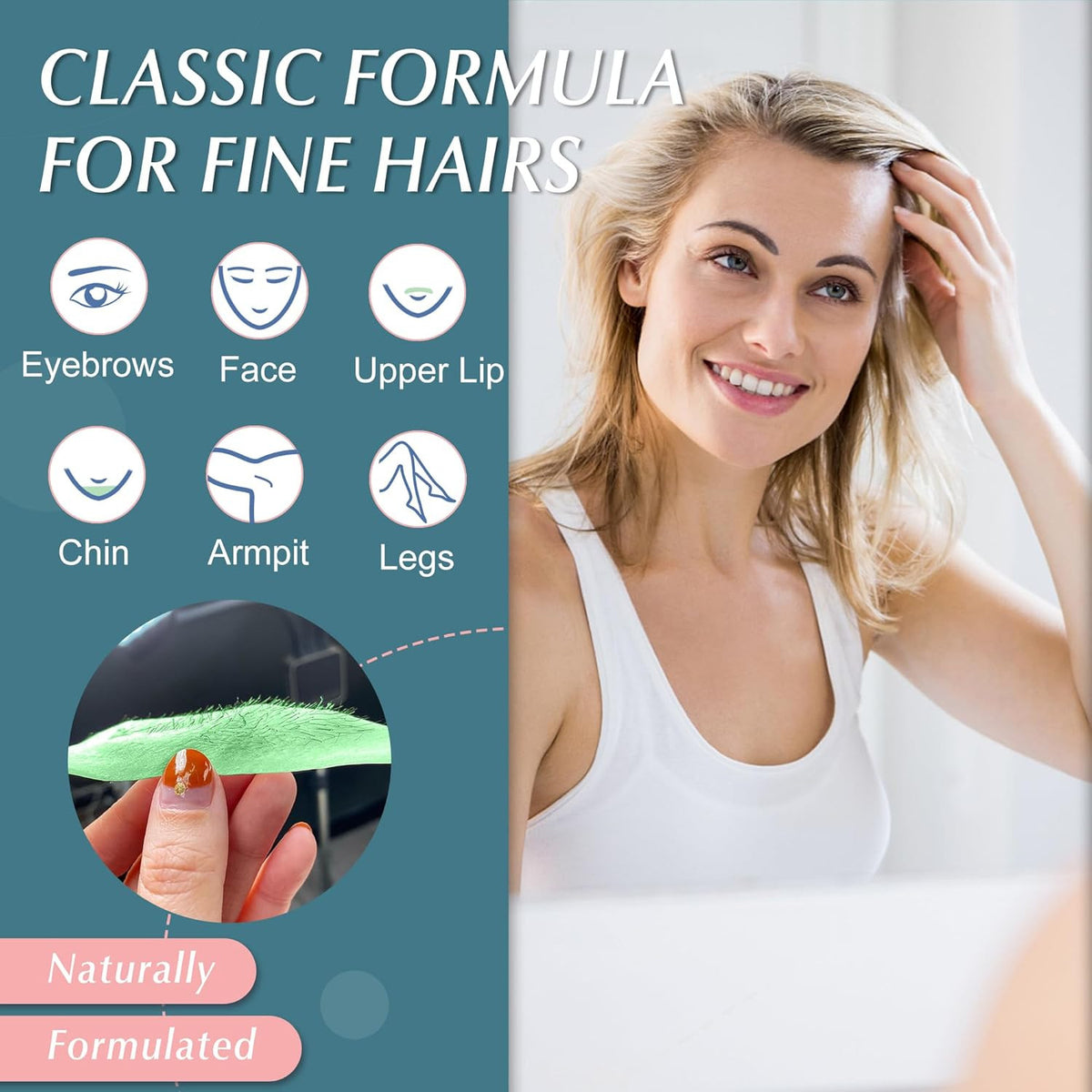 Hard Wax Beads for Hair Removal, Sensitive Skin with Aloe Vera - 1Lb