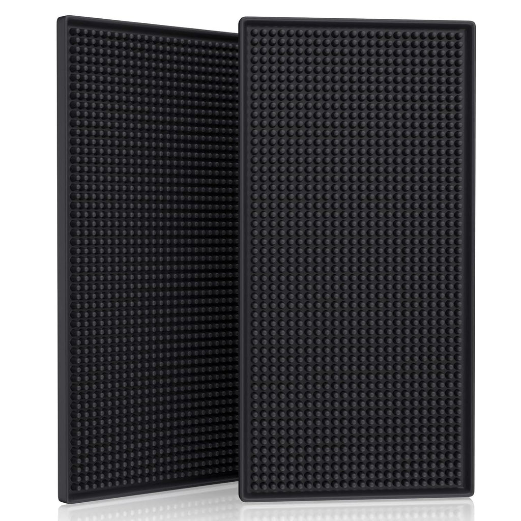 Salon & Bar Work Mat 12x6in - 2 Pack Anti-Skid Tool Organizer