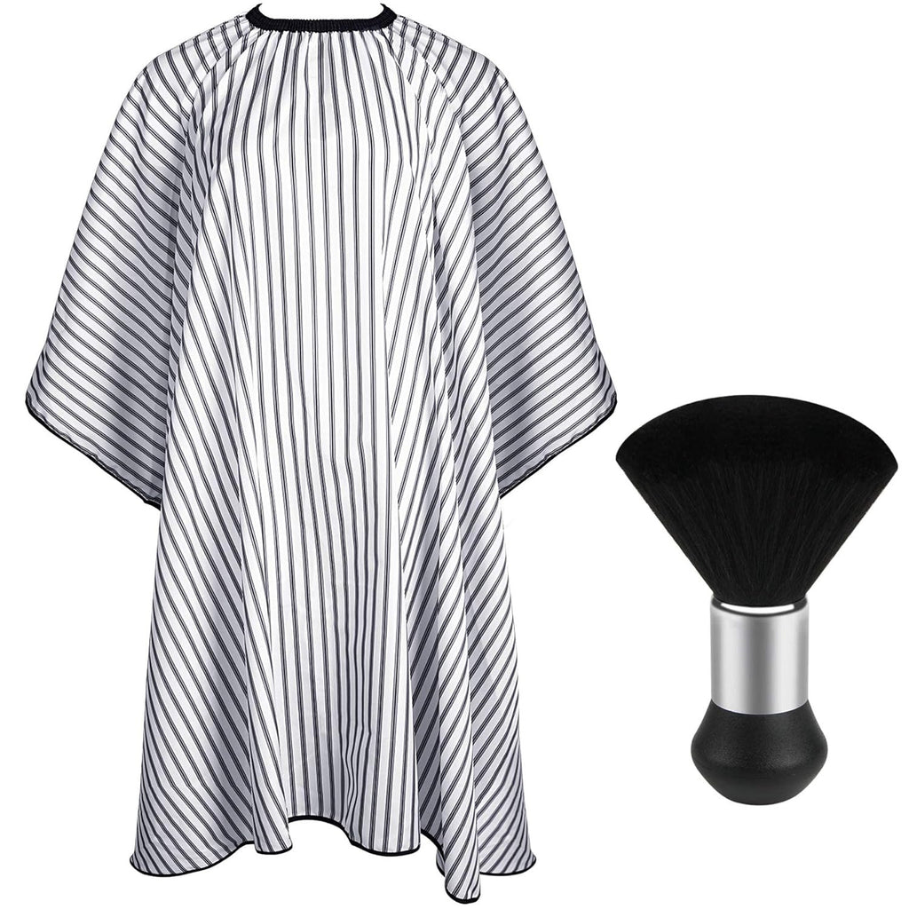 Professional Hair Cutting Cape with Neck Duster Brush - Waterproof & Adjustable