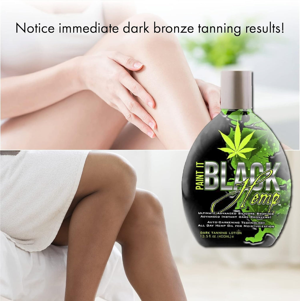Hemp Bronzer Tanning Lotion with Auto-Darkening Technology - 13.5 oz