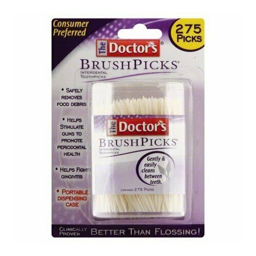 Interdental Toothpicks with Portable Case - 275 Count, 3 Pack for Oral Hygiene
