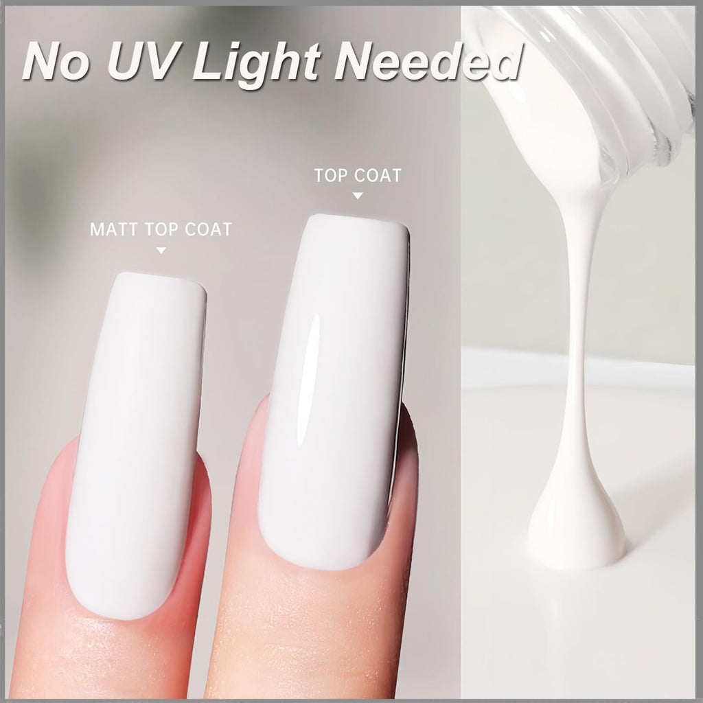 Quick Dry White Nail Polish - Milky White Long-Lasting Glossy Finish