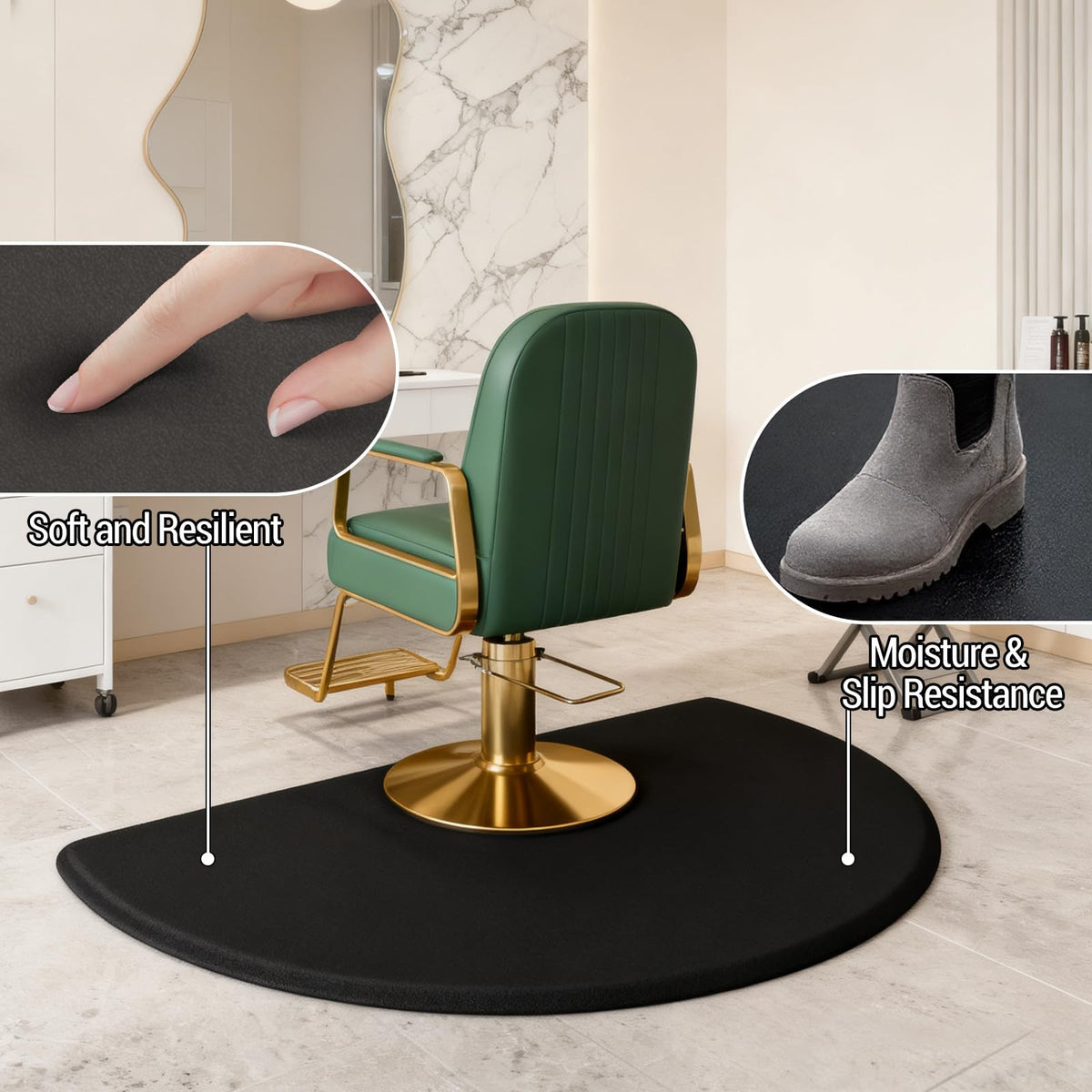 3ft x 5ft Salon Anti-Fatigue Standing Mat for Hair Stylist & Barber