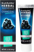 Herbal Charcoal Toothpaste for Whitening and Fresh Breath - Fluoride-Free, Gentle Oral Care