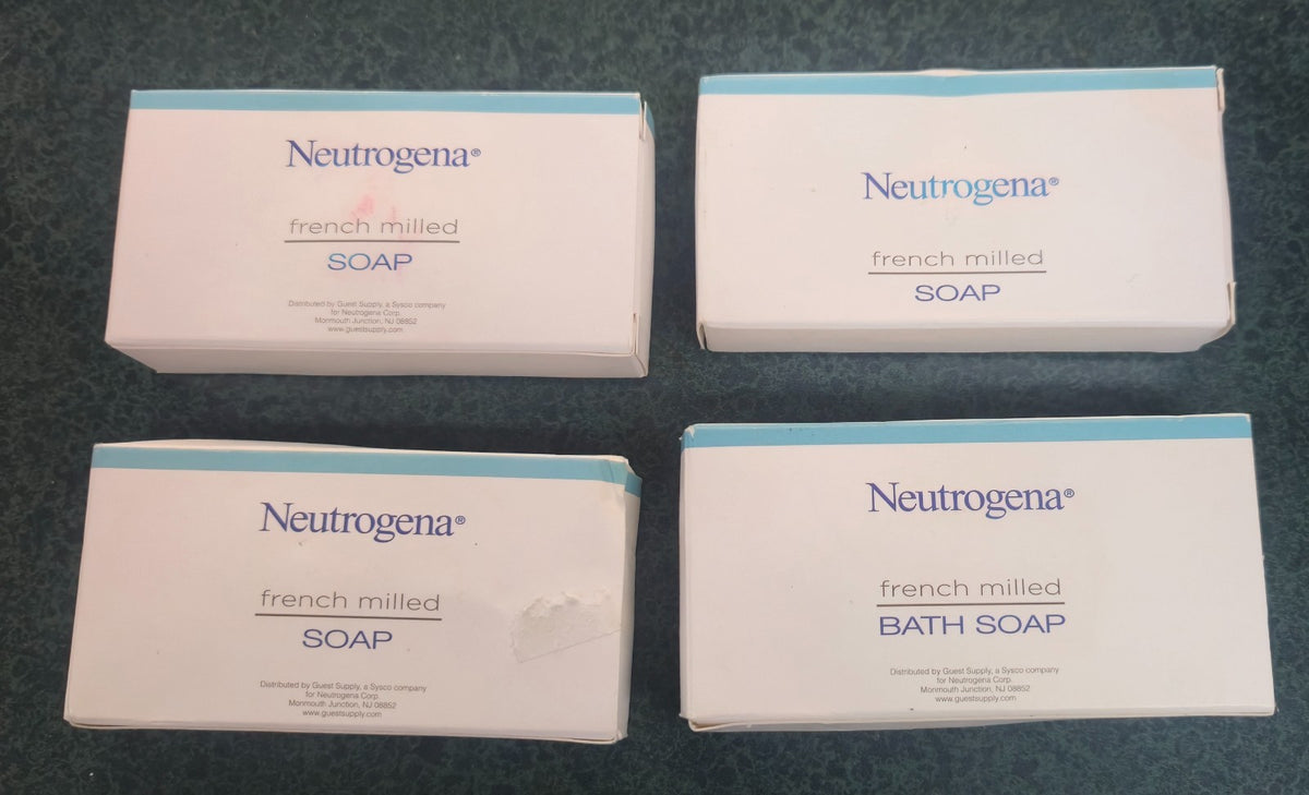 Neutrogena French Milled Soap Bar Travel Size 1oz Pack of 4