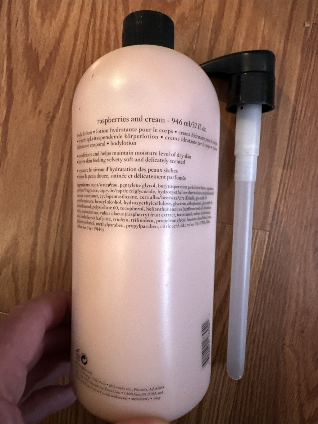 Philosophy Raspberries & Cream Body Lotion 32 Oz with Pump - Sealed & Rare