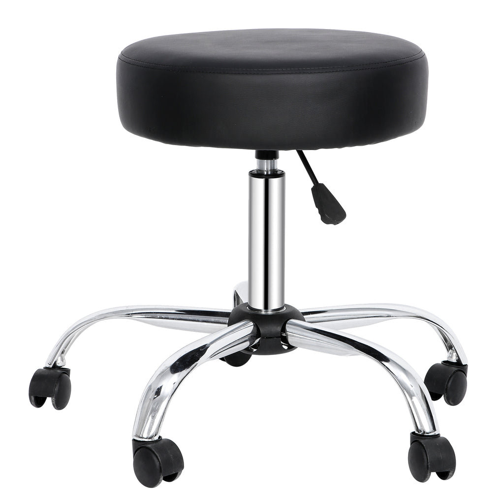 Adjustable Hydraulic Salon Stool with Thick Seat Cushion for Spa & Barbershops