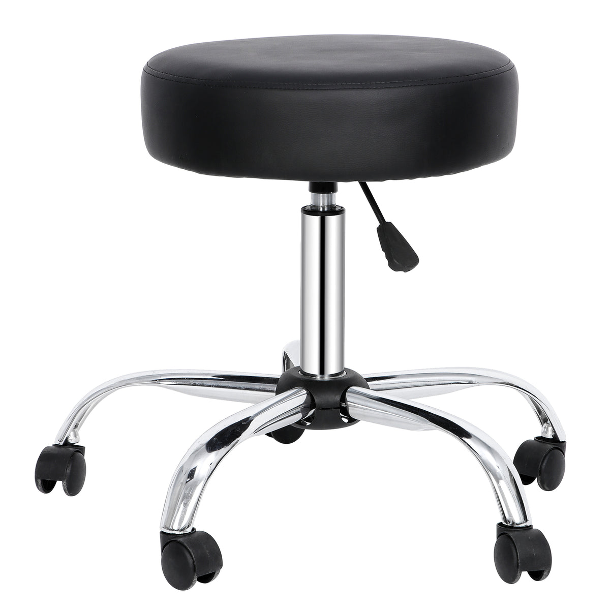Adjustable Hydraulic Salon Stool with Thick Seat Cushion for Spa & Barbershops