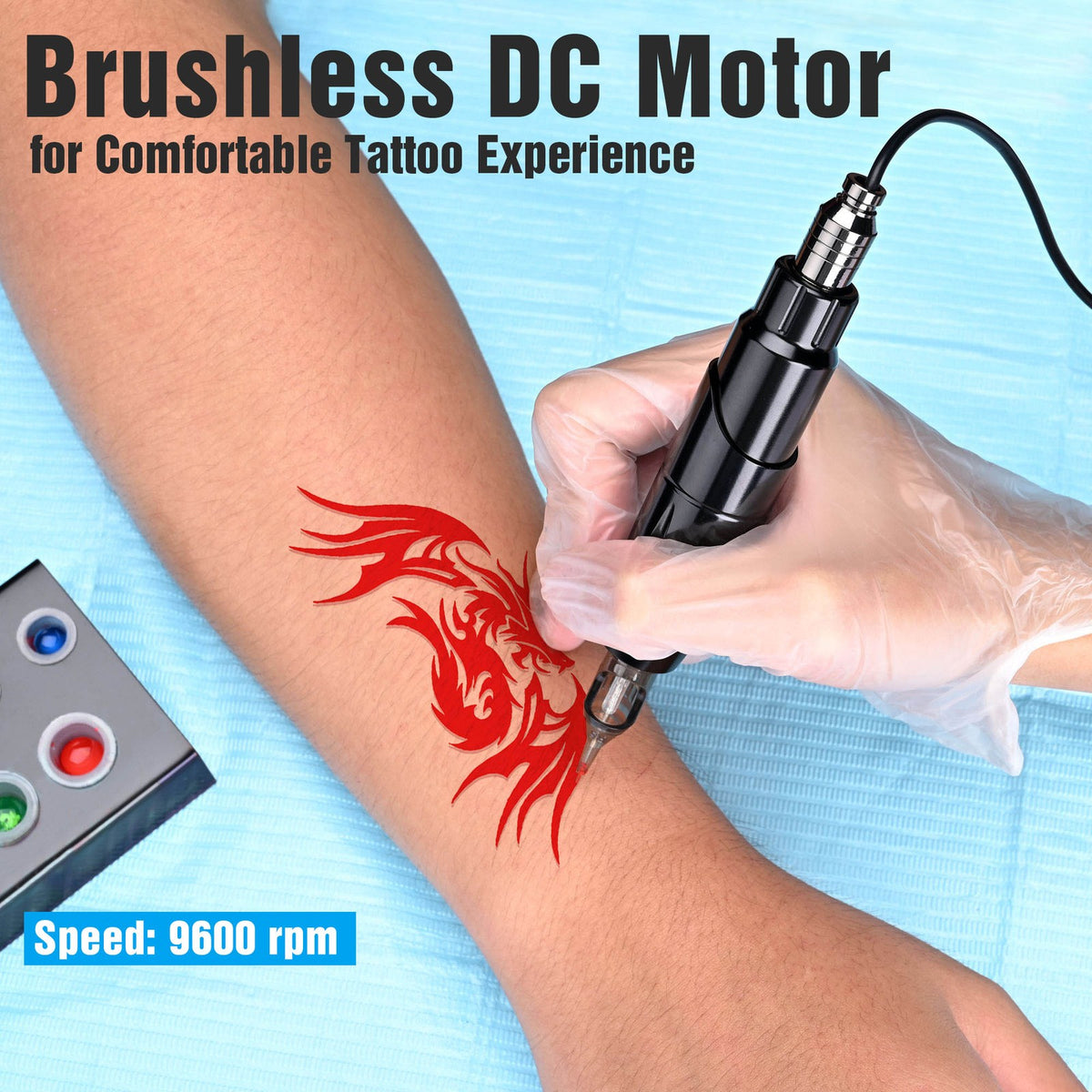 Tattoo Pen Machine with Aluminum Alloy Body - Beginner Friendly Rotary