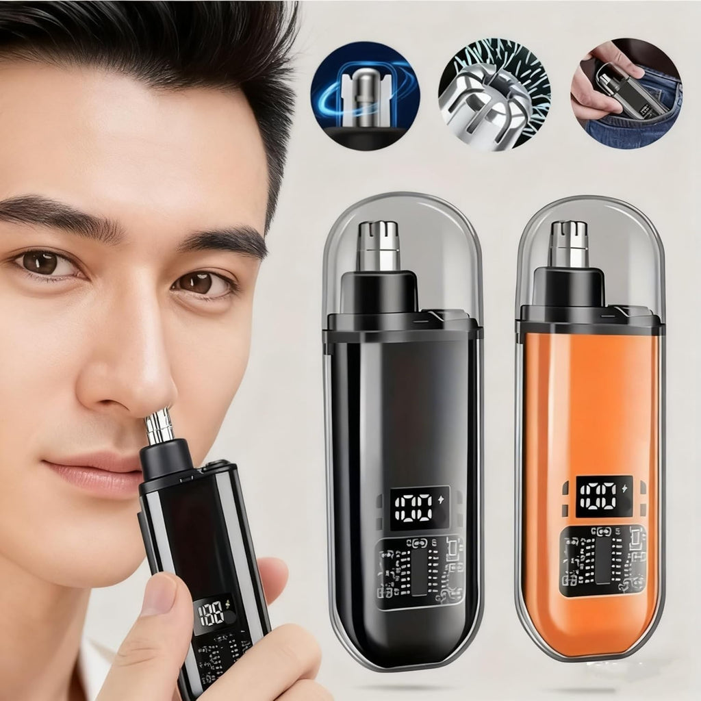 Electric Nose & Ear Hair Trimmer for Men Women Waterproof 2-in-1 Grooming