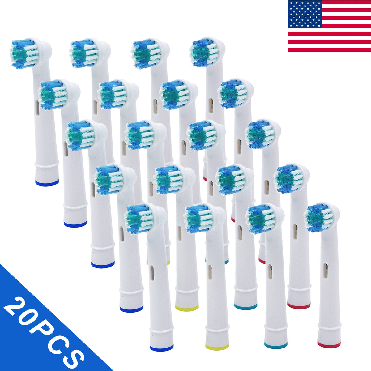 20 Pack Electric Toothbrush Replacement Heads for Oral B - Precise Cleaning