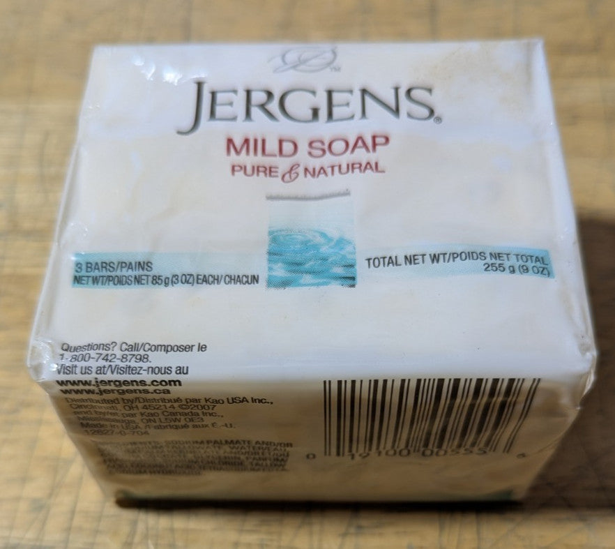 Jergens Mild Bar Soap Set - Cleanses & Freshens Skin, 3 Bars 3oz Each