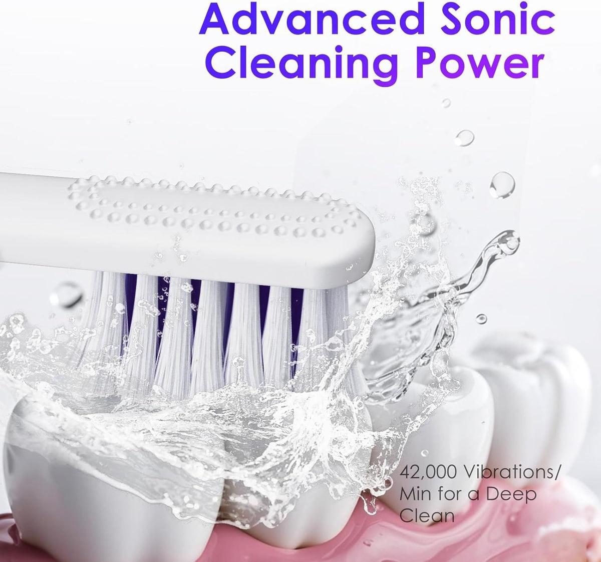 USB-C Rechargeable Electric Toothbrush with Travel Case Waterproof Design