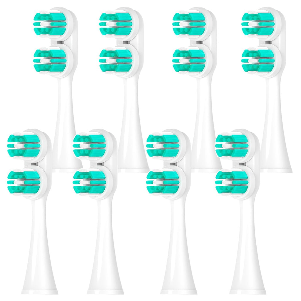 8 Pack Toothbrush Replacement Heads for Spinbrush Pro Clean White