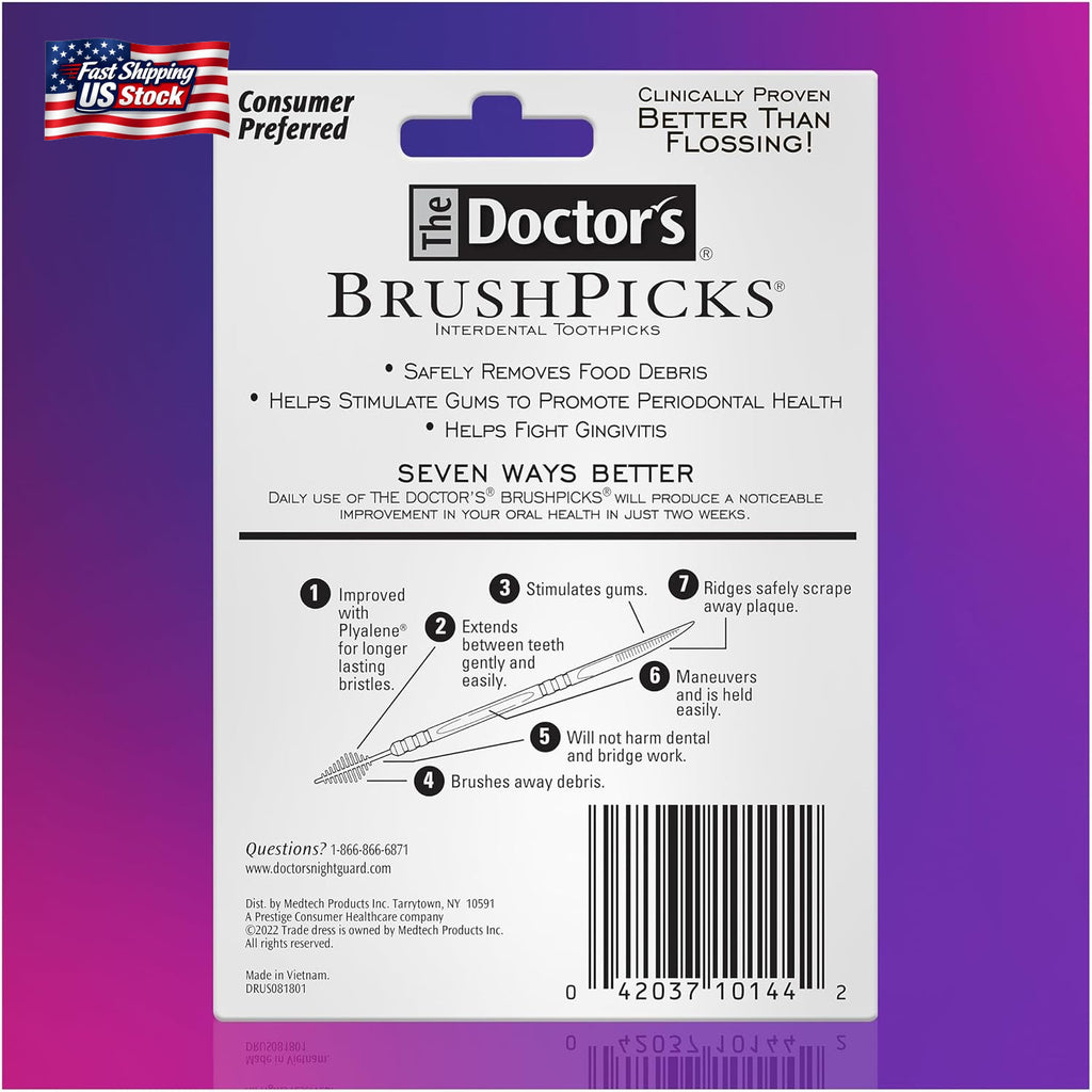 Interdental Brushes & Dental Picks 275 Count - Oral Care Floss Picks