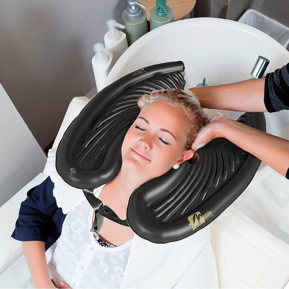 Inflatable Hair Washing Basin Portable Shampoo Bowl for Salon & Home Use